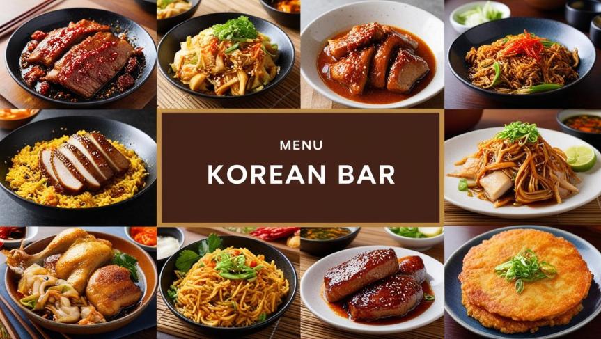 Korean food menu